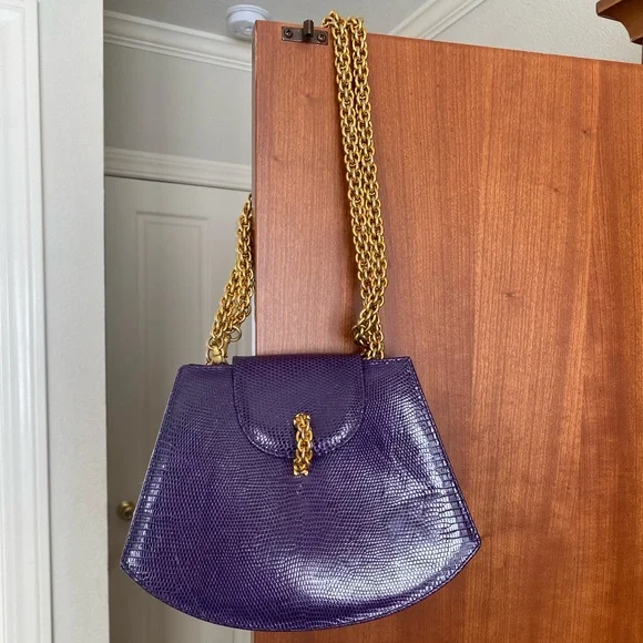 Paloma Picasso Crocodile Shoulder Bag- Excellent Rare Vintage - Picture 3 of 13